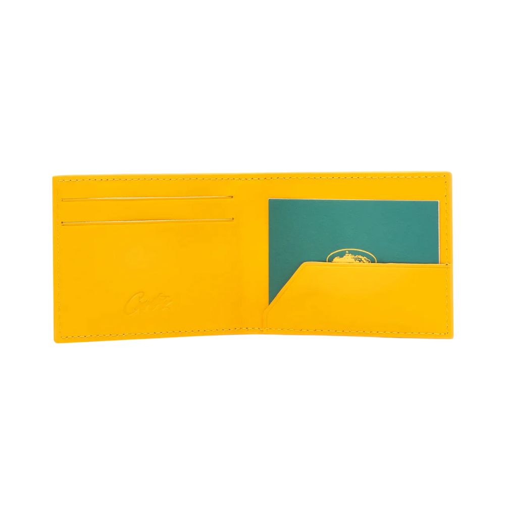 Leather Card Holder Yellow
