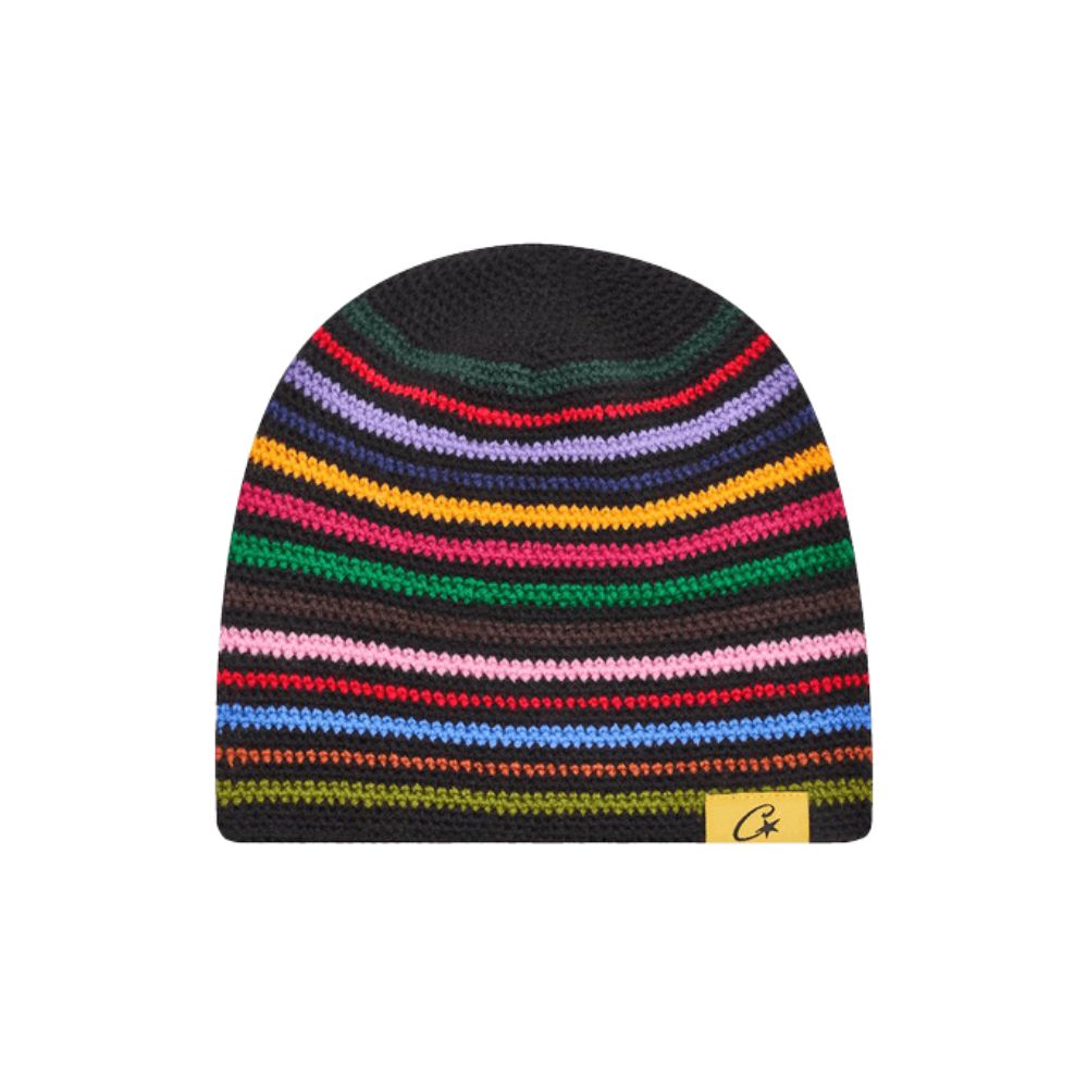 Crochet Beanie Black/Multi