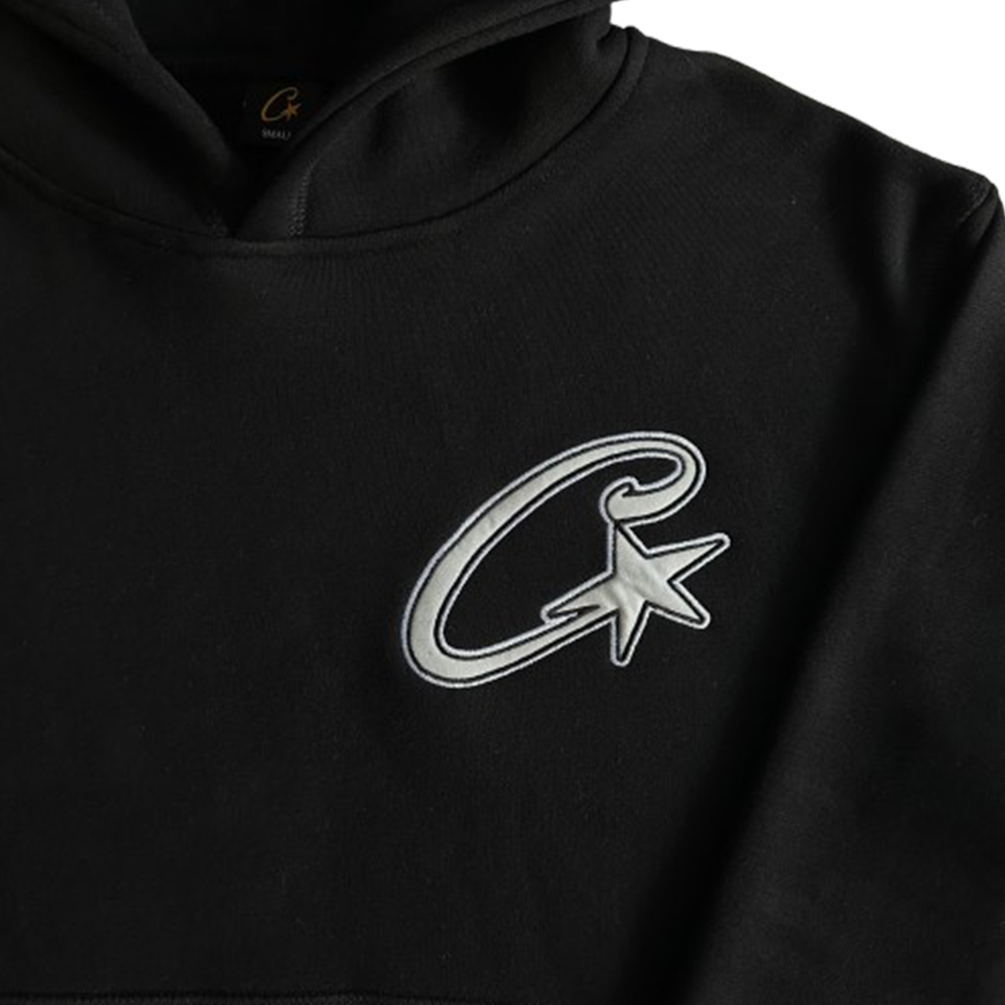 CORTEIZ SATIN C STAR APPLIQUE TRACKSUIT (BLACK)