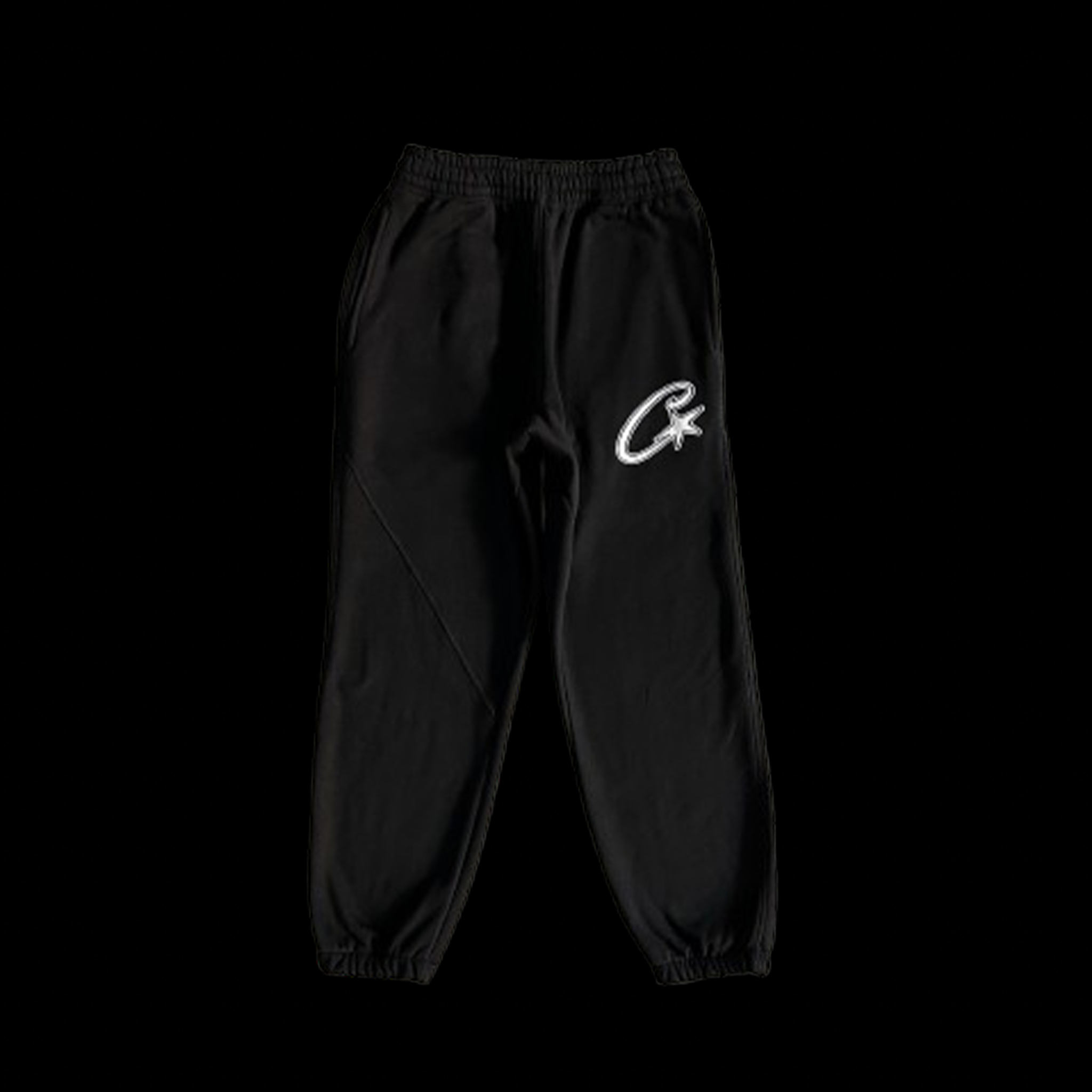 CORTEIZ SATIN C STAR APPLIQUE TRACKSUIT (BLACK)