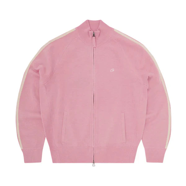 Corteiz Knit Zip Up Fleece Pink