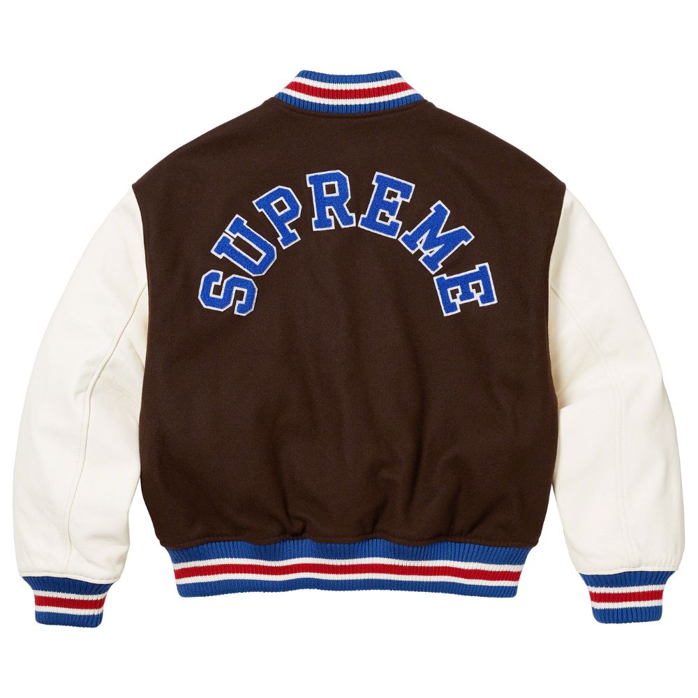 Supreme Tiger Varsity Jacket Brown