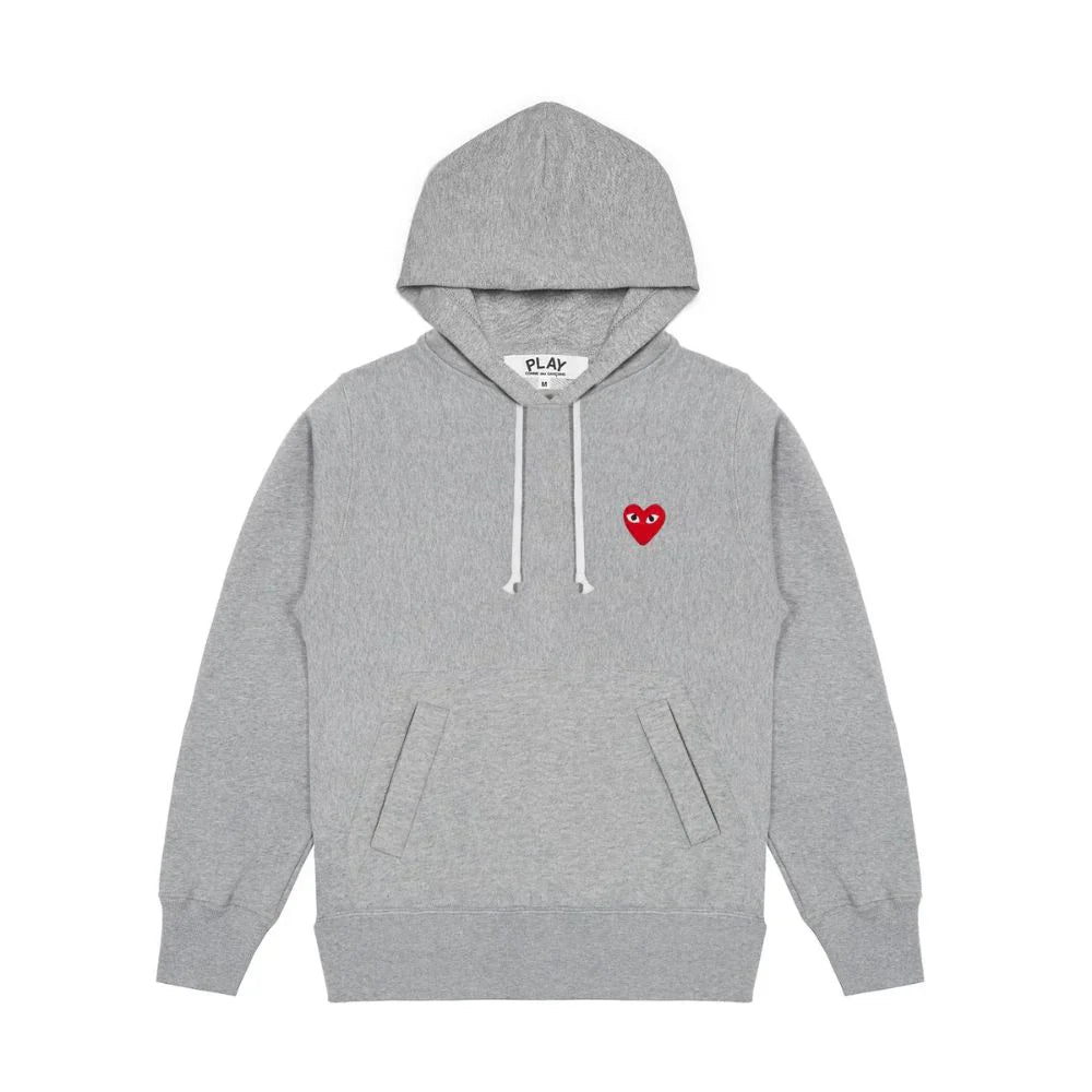 Comme des Garcons Play Red Heart Sweatshirt Grey