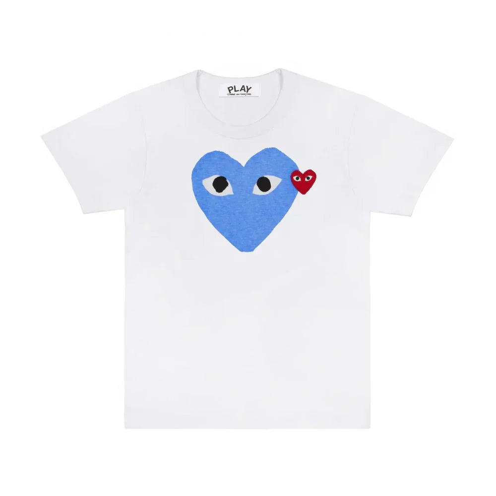 Comme des Garçons Play T-Shirt Blue Heart White